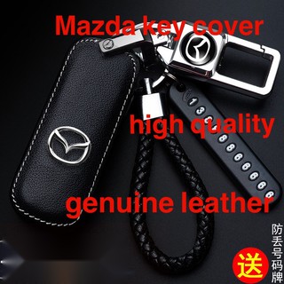 เคสกุญแจรถยนต์ MAZDA พวงกุญแจรถยนต์หนัง Axla Atenza Cx3 Cx5 พวงกุญแจ พวงกุญแจรถยนต์ กระเป๋าใส่กุญแจรถยนต์ ปลอกกุญแจรถยนต์ leather เคสกุญแจรถยนต์ mazda 2 ปลอกกุญแจรถยนต์ mazda 2