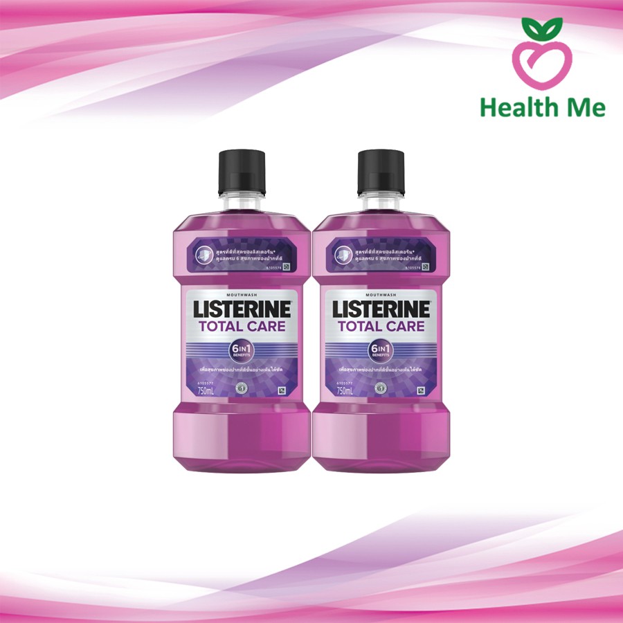 [แพ็คคู่] LISTERINE TOTAL CARE สเตอรีน น้ำยาบ้วนปาก โทเทิลแคร์ 750มล.และ 250มล.