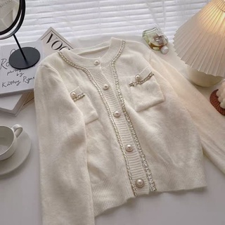 " Cardigan pearl buttons❄️| เสื้อคลุมคาร์ดิแกนผ้าหนากระดุมไข่มุก