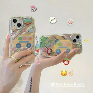 💕พร้อมส่ง💕iPhone 14 13 12 11 Pro Max เคส for เคสไอโฟน11 น่ารัก  บางเบาพกพาง่าย การ์ตูน พร้อมขาตั้ง จี้ Case