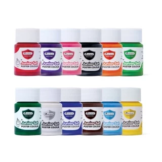 Master Art สีโปสเตอร์ ชุดสีโปสเตอร์ 15 มล. 12 สี กล่องพลาสติก 1 ชุด สีน้ำ สีแป้ง สมใจเครื่องเขียน Somjai