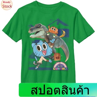 เสื้อยืดผู้ชายและผู้หญิง Fifth Sun Boys The Amazing World Of Gumball School Pals T-Shirt The Amazing World of Gumball M