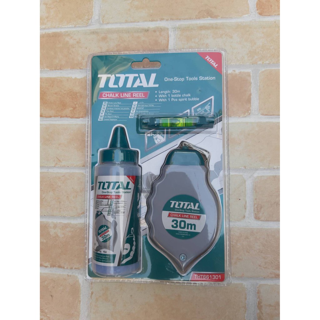 Total ปักเต้าตีเส้น 3 ตัวชุด (Chalh line with chalk and Line level ...