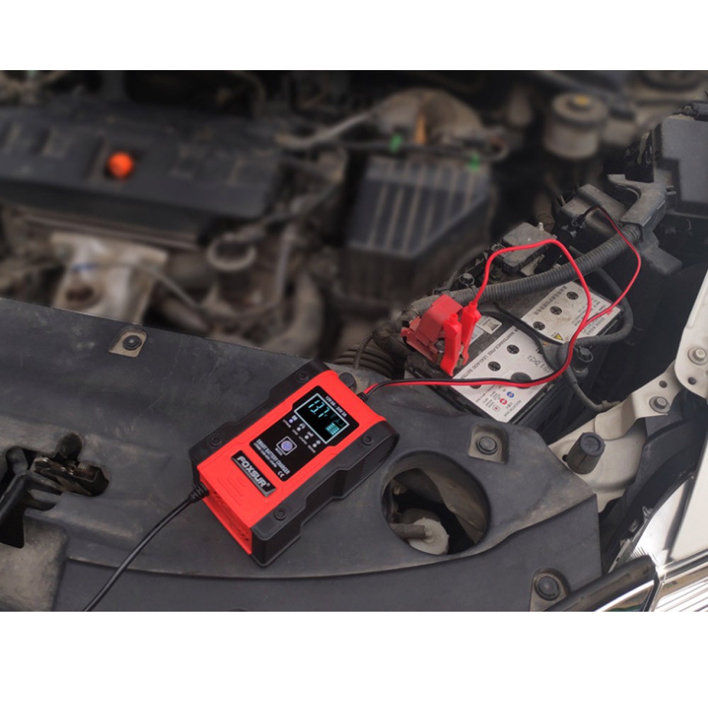FBC122406D FOXSUR Battery Charger เครื่องชาร์จแบตเตอรี่ รถยนต์ รถ