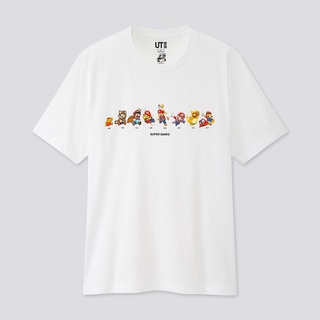 Uniqlo เสื้อยืดคอกลม แขนสั้น พิมพ์ลาย SUPER MARIO แฟชั่นสําหรับผู้ชาย