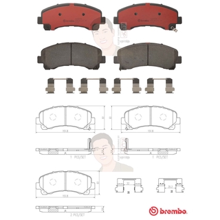 P34 007C ผ้าเบรก F (แท้ BREMBO รุ่น Ceramic) Chevrolet โคโรลาโด้ New Corolado 2.5 2.8 ดูราแมกซ์ 4x2 4x4 ปี11-&gt; / Chev...