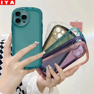 เคส iPhone 13 Pro Max iPhone12 Pro Max iPhone11 6 6s 7 8 Plus สีมาการอง รูปไข่ ป้องกันเลนส์ เคสใส ด้านหลัง