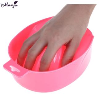 Monja ชามแช่เล็บมือ หนังกําพร้า แบบนิ่ม สุ่มสี สําหรับล้างมือ ร้านทําเล็บ DIY