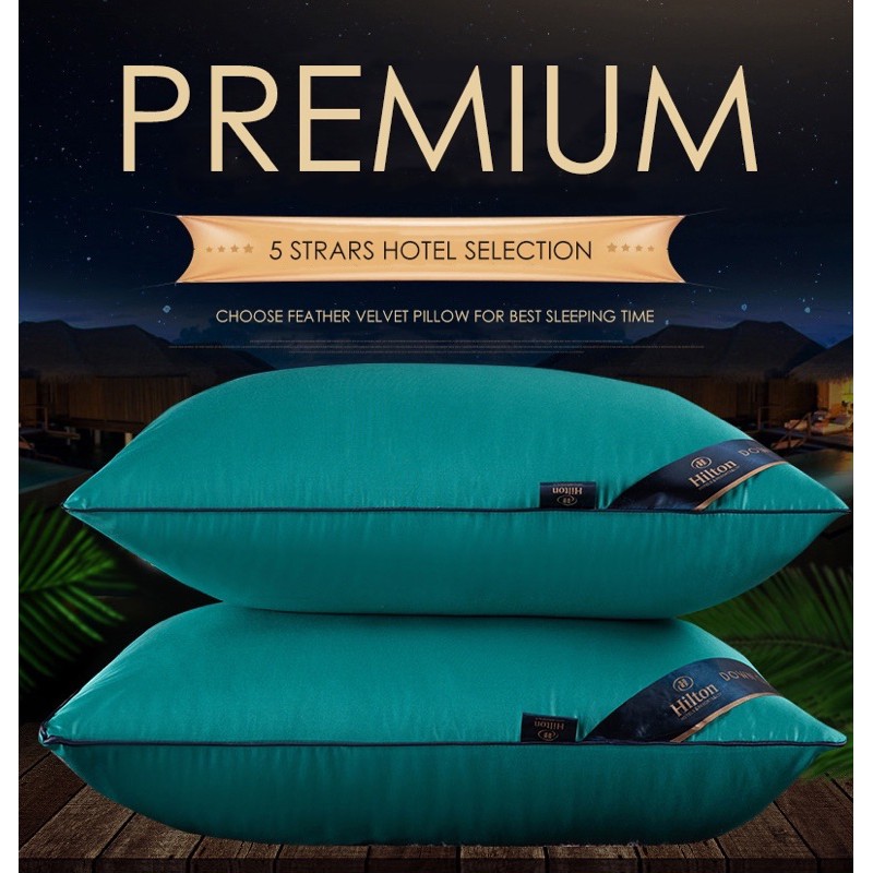 Bantal Premium Tidur Seperti Hotel 5 Bintang Hilton Branded Luxury Breathable Cover Skin-Friendly 5 
