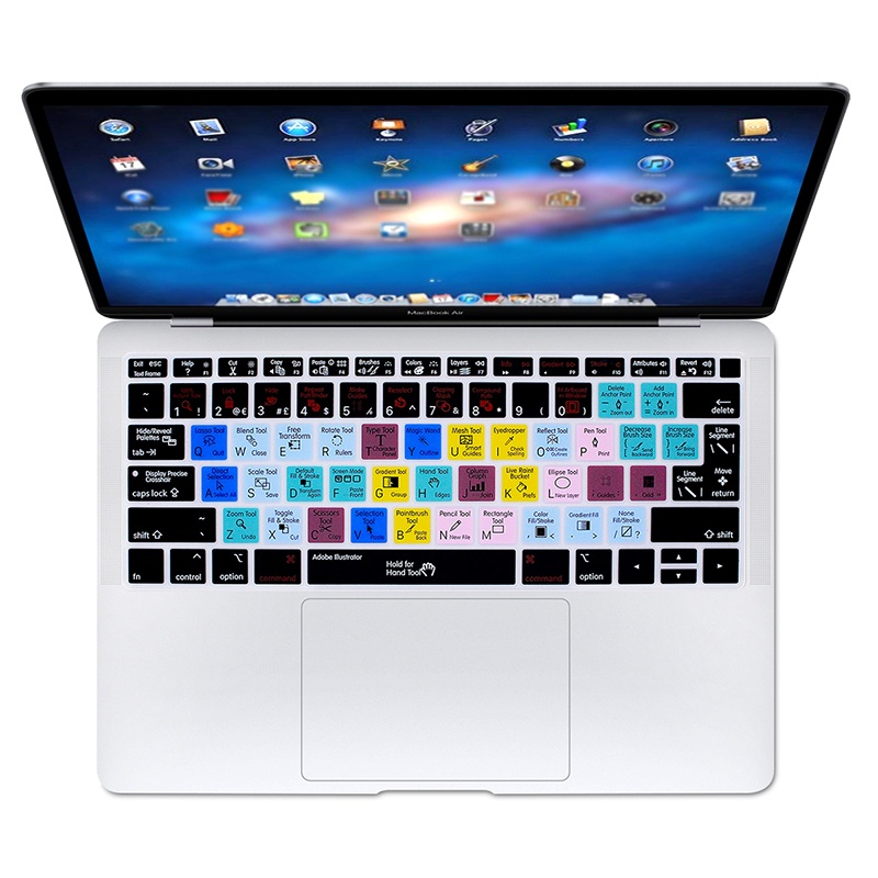 For Macbook Air 13.3" 13Inch 2018 2019 Model A 1932 For Adobe Illustrator Shortcuts Silicone Keyboar