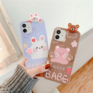 Xiaomi Poco X3 Redmi Note 5 Pro 5A Prime Mi 11 10 10T 9T 9 Pro Lite Poco M3 X2 A3 Lite Max 2 3 Cartoon Bear Rabbit Papa Soft TPU Phone Case