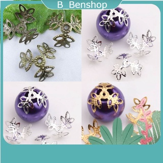 ใบโคลเวอร์ 18 มม . Filigree ลูกปัดสําหรับทําเครื่องประดับ Diy 100 ชิ้น