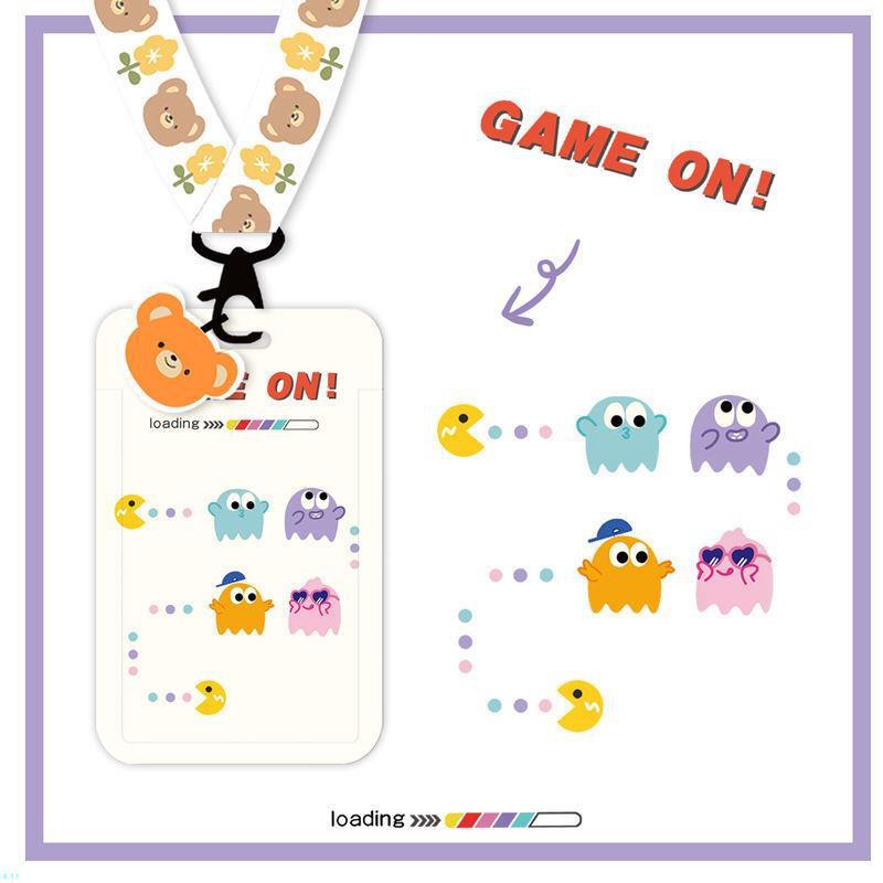 Creative Pac-Man Card Holder Student Campus Meal Card Bus Card ID Bank ...