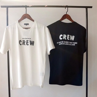 เสื้อยืดแขนสั้นลําลอง ผ้าฝ้าย พิมพ์ลาย B&amp;B CREW พลัสไซซ์ แฟชั่นฤดูร้อน สไตล์คลาสสิก สําหรับผู้ชาย และผู้หญิง