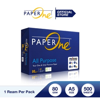 กระดาษถ่ายเอกสาร Paper One A5  (80 แกรม)