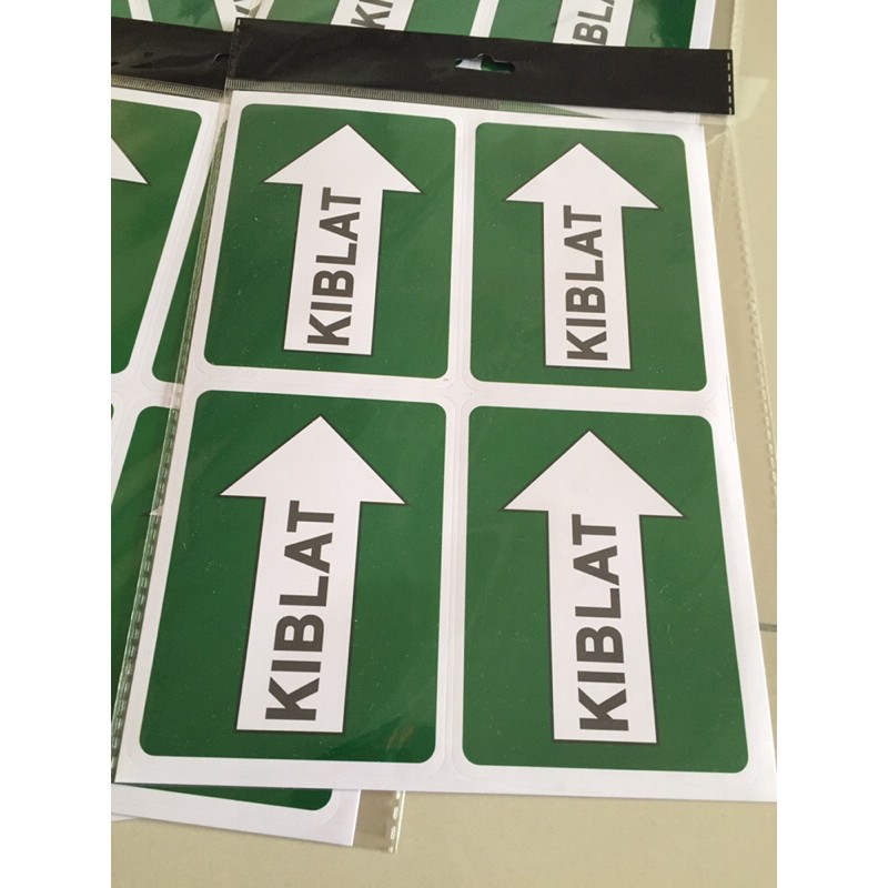 Hijau Qibla ตัวบ่งชี้ทิศทาง Solat Sticker/Kiblat Sign/Kiblat Arrow สีเขียว