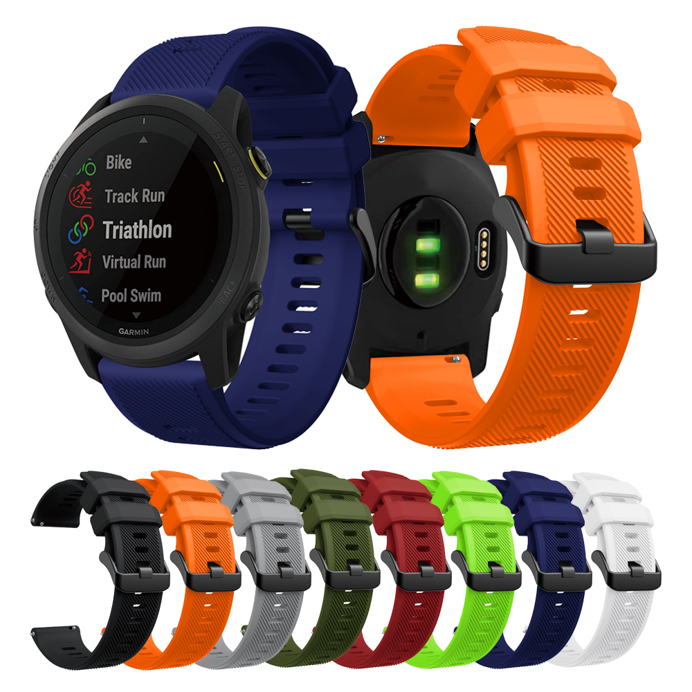 สายนาฬิกาข้อมือซิลิโคนสําหรับ Garmin Forerunner 745