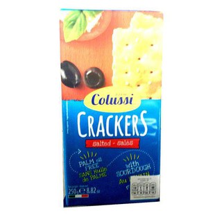 Pan Colussi Salted Crackers 250g  แพนโคลัสซีแครกเกอร์รสเค็ม 250 กรัม