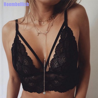 Hoe&gt; Bralette Bralette Bustier เสื้อครอปท็อป ผ้าลูกไม้ สําหรับ