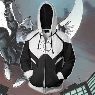 ใหม่ เสื้อกันหนาว เสื้อแจ็กเก็ต คอสเพลย์ Marc Spector Moon Knight มีซิป