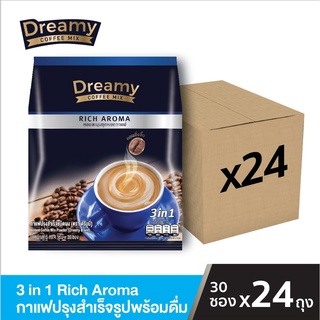 Dreamy(ดรีมมี่) Coffee Mix 3in1 Rich Aroma ดรีมมี่ กาแฟปรุงสำเร็จพร้อมดื่ม ขนาด 19.4 กรัม x 30 ซอง (ยกลัง 24 ถุง)