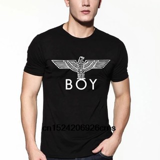 เสื้อผ้าผชเสื้อยืดคอกลม แขนสั้น ผ้าฝ้าย ลาย Boy London สีดํา สําหรับผู้ชายS-5XL