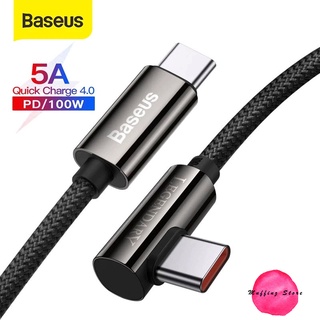 💜ถูกจริง/ส่งไว📦Baseus สายชาร์จเล่นเกมส์ USB-C PD 5A 100W QC4.0 สายถัก ชาร์จเร็ว Type-C to Type C สำหรับไอแพด