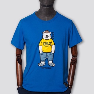 MUUNIQUE T-shirt 3D เสื้อยืด รุ่น Blue Bear3D T-S202