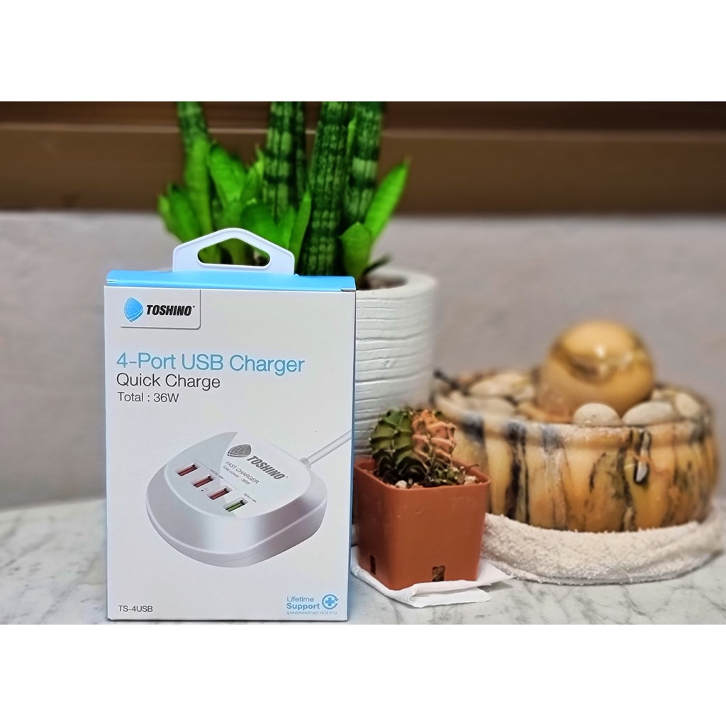 Toshino 4-Port USB Charger 36W