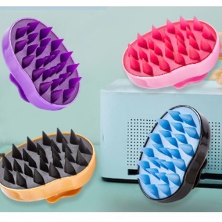 Soft glue shampooing bristles massage brush brush, shampooing and combing adult shampooing massage device Shunfa makeup tool Silicone brush for scrubbing dandruff shampoo.