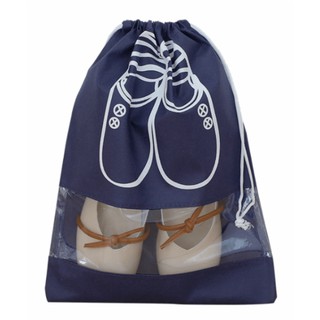 WETZLARS ถุงผ้าใส่รองเท้า Size-L แพ็ค 10ใบ FCJ002-BU สีน้ำเงิน