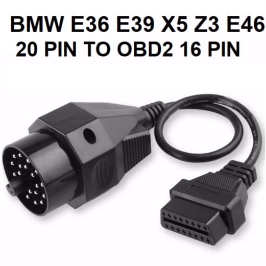 สายสัญญาณแปลง Connector Cable OBD บีเอ็ม BMW E36 E39 E46 OBD 20 Pin TO OBD 2 16 Pin คุณภาพสูง