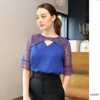 AMILA Blouse VE-B747 by VERONIQA ชิฟฟอน แขนสั้น IGPU22-4