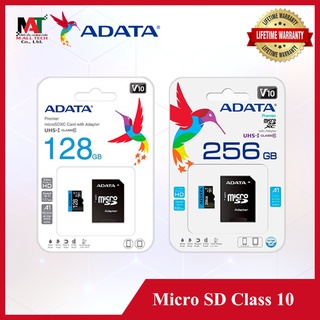 ADATA Micro SD Class 10 (128GB /256GB) With SD Adapter การ์ดความจำ