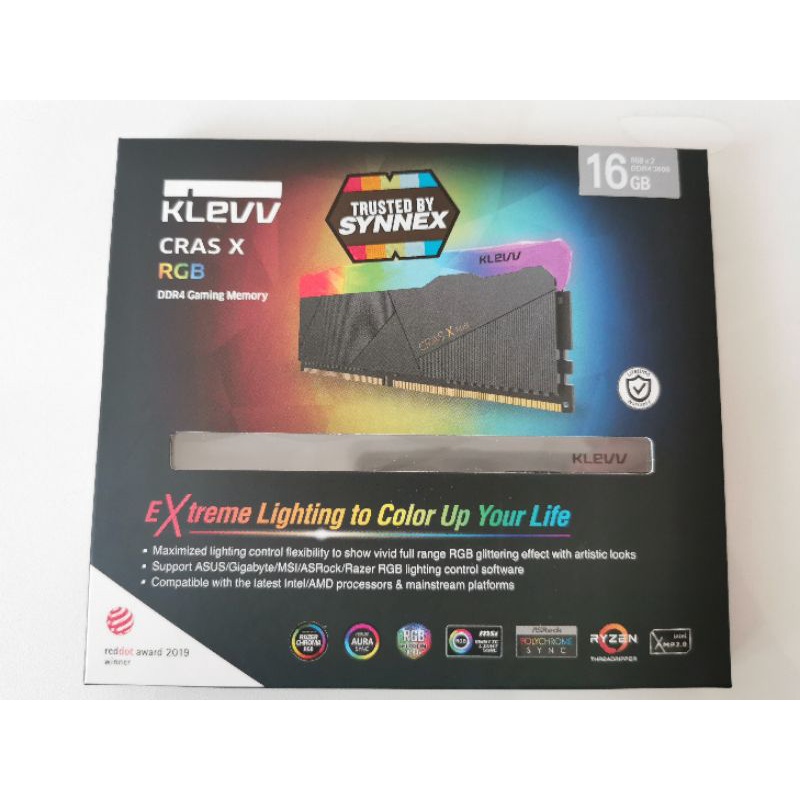 Klevv​ CRAS​ X​ RGB​ DDR4​-3600 16G(8Gx2)​ มือหนึ่ง​