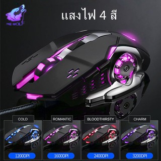 Optical Macro Key RGB Gaming Mouseเกมคอมพิวเตอร์เดสก์ท็อปแบบมีสาย เม้าส์ เมาส์เกมมิ่ง ออฟติคอล ตั้งมาโครคีย์ได