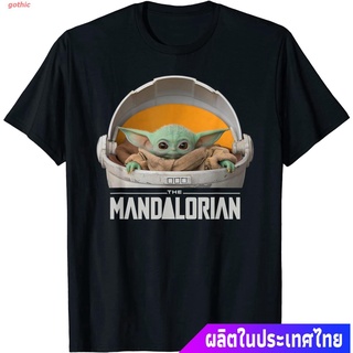 gothic เสื้อยืดลำลอง Star Wars The Mandalorian The Child Floating Pod T-Shirt Mens Womens T-shirts