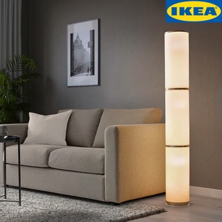 IKEA VIDJA วีดย่า โคมไฟตั้งพื้น , ขาว138 ซม.ใช้หลอด LED E14 หลอดกลมแก้วขุ่น สีขาว (6 ดวง) แยกจำหน่าย