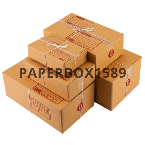 กล่องไปรษณีย์ เบอร์ 00 ขนาด 9.75x14x6 cm KA125 แกรม ลอน C หนา 3 ชั้น (พิมพ์) 20 ใบ