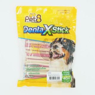 Pet8 JDT06 สติ๊กขัดฟัน 2 สี รสสตรอเบอรี่ 450G.