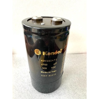 (แพ็ค1ชิ้น) K01500472 C 4700UF 500V 76x145mm แบรนด์Kendeil อิตาลี ของแท้ใหม่ บวก-ลบ20% วัดค่าได้ตามเกณฑ์ทุกตัว