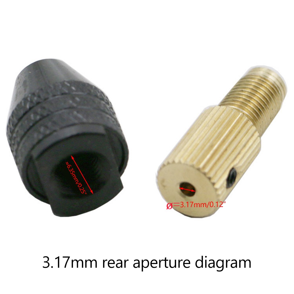 Diymore 0.3-6.5 มม. 2.3 มม. 3.17 มม. ก้านหกเหลี่ยม ผลักกลับ หัวจับแปลงสามขา สว่านไฟฟ้า ขนาดเล็ก เจาะรูหาง - รูปที่ 7