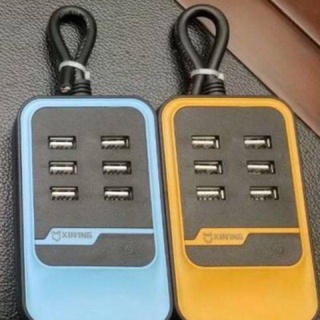 XINYING ปลั๊กไฟUSB6ช่อง MAX 4.8A สายยาว1เมตร พร้อมส่ง