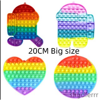 20*20CM pop it big size ของเล่น Push Pop Bubble Sensory Fidget Toy สําหรับเล่นคลายเครียด ขนาดใหญ่