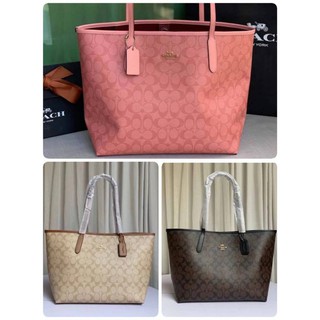 COACH 5696 CITY TOTE IN SIGNATURE CANVAS