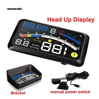 ☼Mooncake☼5.5inch Universal OBD2 Car GPS HUD Head Up Display Overspeed Warning System