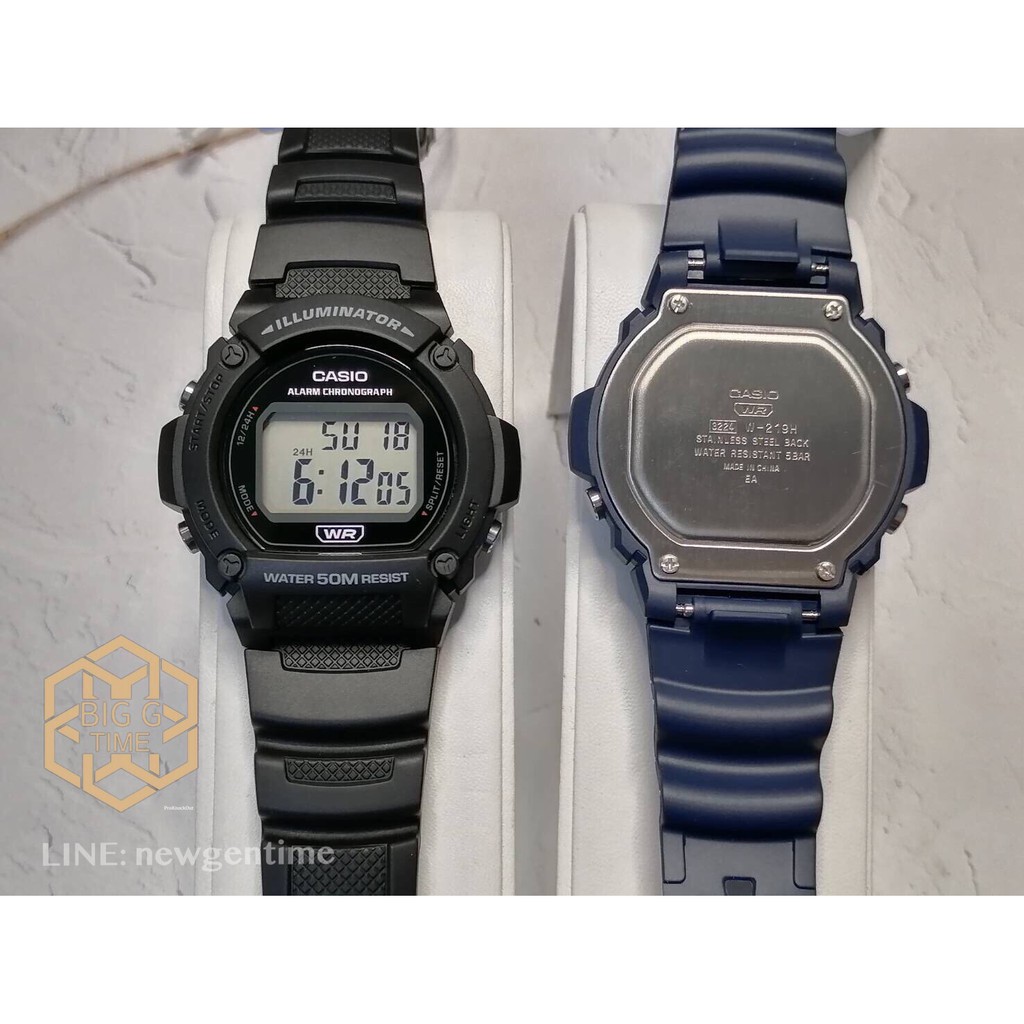 Casio รุ่นใหม่ล่าสุด W-219H Series W-219H-1AV W-219H-2AV W-219H-8BV ของ ...
