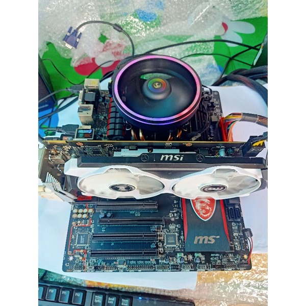 เมนบอร์ด 1150 MSI H97 Gaming3พร้อม CPU i3 4130 พัดลม RGB Tsunami