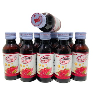 🔥Multi Syrup น้ำหวานเข้มข้นตราไก่ 60ml. 10 ขวด