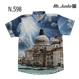 ⚡ ส่งฟรี⚡เสื้อเชิ้ต งานต่อลาย Mr-Junko ผ้านิ่มใส่สบายไม่ร้อน N-598